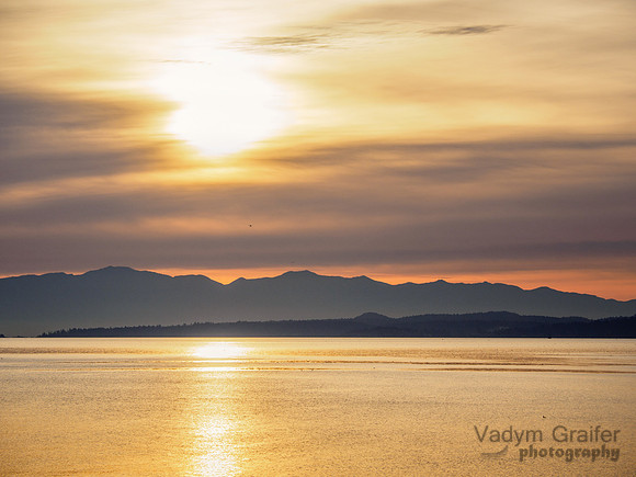 Sunset at the Ogden Point breakwater, Victoria BC