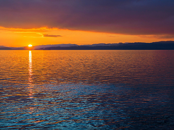 Sunset at the Ogden Point breakwater,  Victoria BC