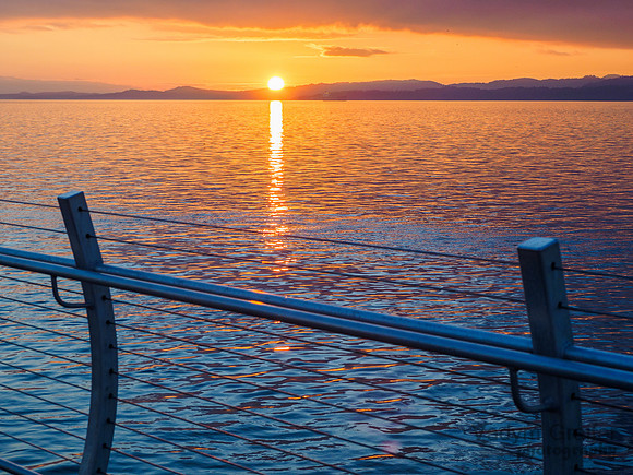 Sunset at the Ogden Point breakwater,  Victoria BC