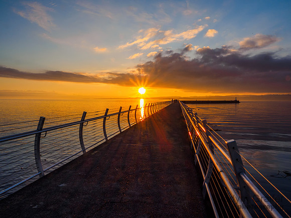 Sunset at the Ogden Point breakwater,  Victoria BC